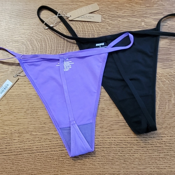 Set of 2, Skims Fits Everybody String Thongs - onyx & ultra violet - Picture 11 of 12